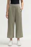 NVLT Smocked Waist Cropped Pants