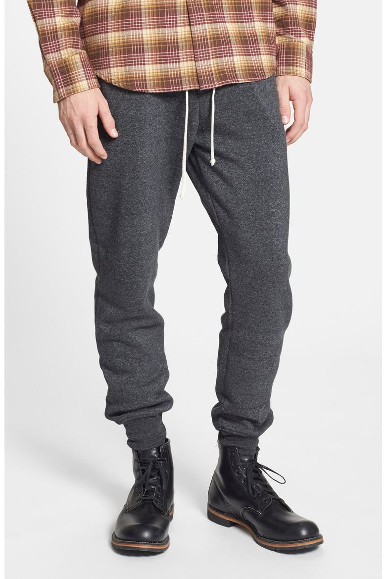 'Dodgeball' Fleece Sweatpants, Main, color, BLACK