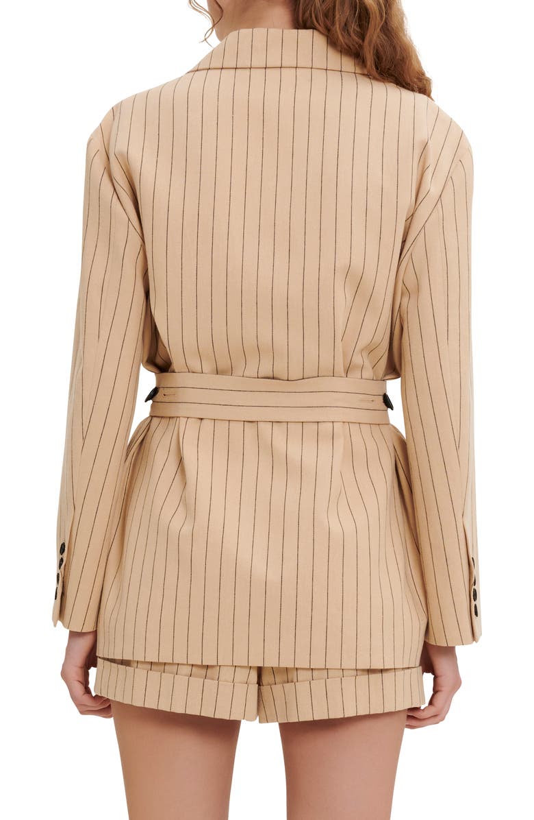 maje Varcel Belted Blazer, Alternate, color,