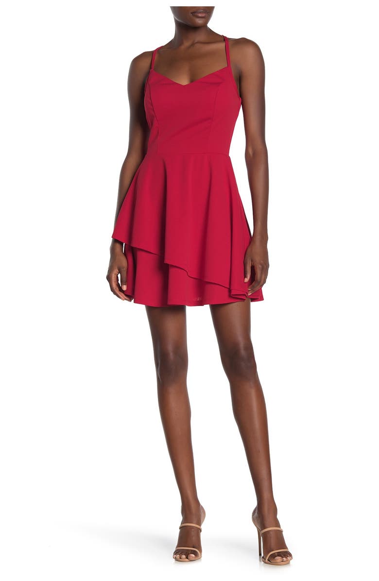 Row A Lace Back Mini Dress, Main, color,