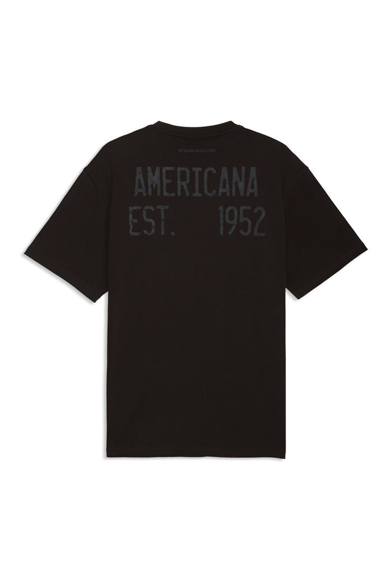 Porsche Race Americana Lifestyle Cotton Jersey T-Shirt, Alternate, color, PUMA BLACK