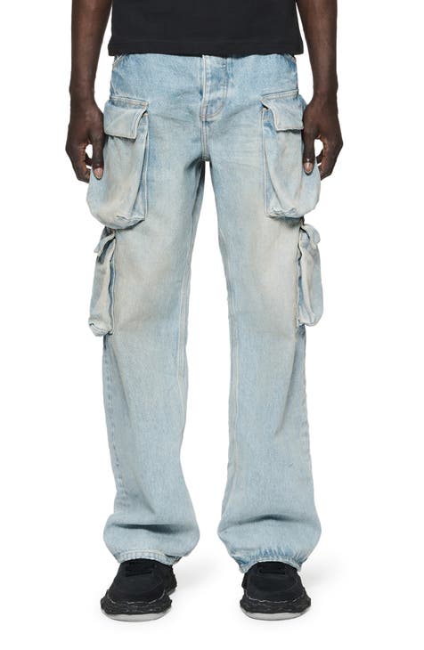 Double Cargo Wide Leg Jeans