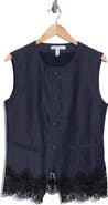 Ellen Tracy Lace Trim Vest