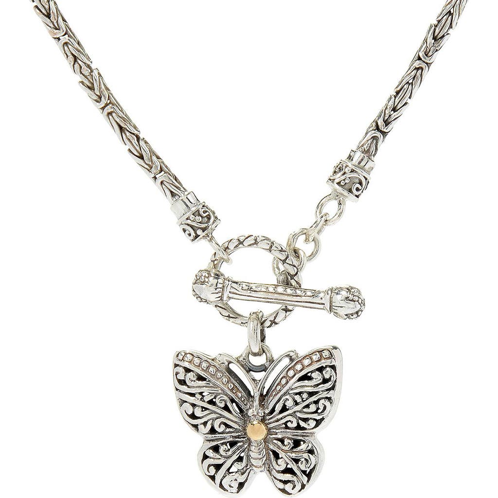 Samuel B. Butterfly Pendant Toggle Necklace In Multi