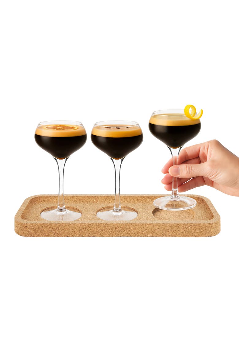 Espresso Martini Flight Set - 4 Pieces - 4.75 oz, Alternate, color, Clear
