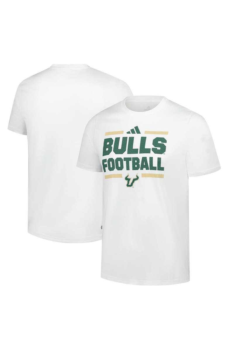 adidas Men's adidas White South Florida Bulls Football T-Shirt, Main, color,