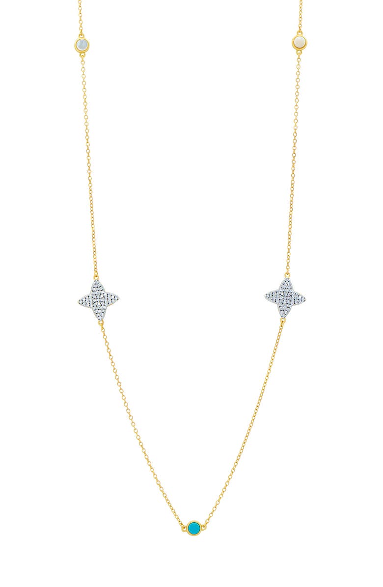 FREIDA ROTHMAN Brooklyn Coast Clover Disc Station Necklace, Alternate, color, 