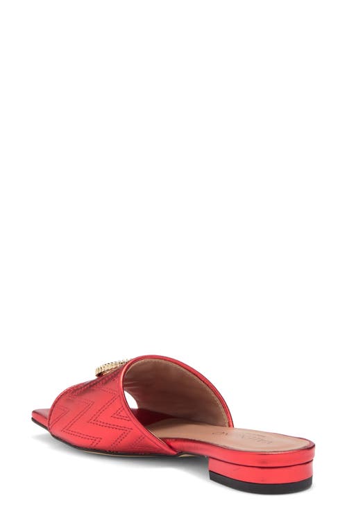 Valentino By Mario Valentino Afrodite Slide Sandal In Red