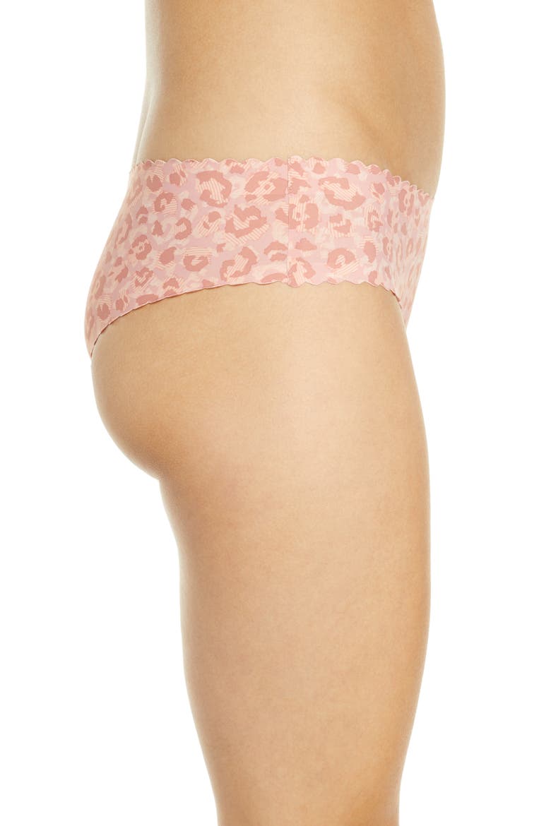 Essential Scallop Cheeky Bikini, Alternate, color, LEOPARD