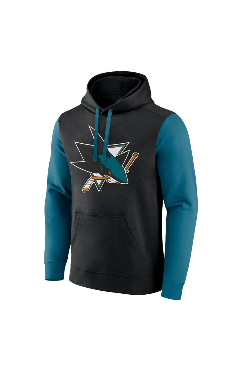 FANATICS Men's Fanatics  Black San Jose Sharks Team Pullover Hoodie, Alternate, color, 