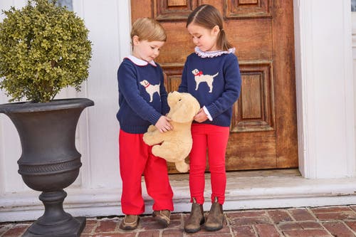 Little English Kids' Solid Leggings In Red