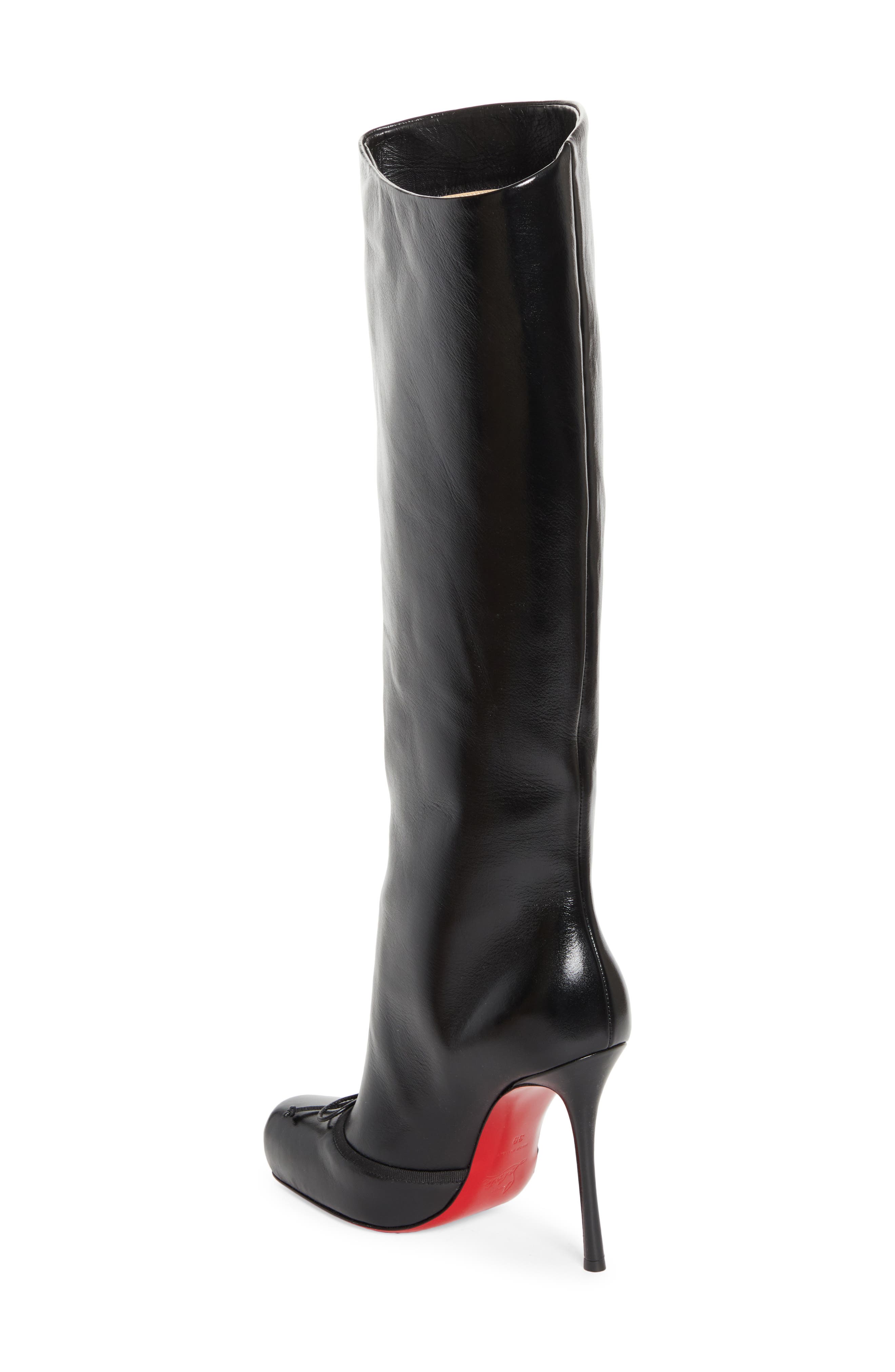 Christian Louboutin Cassia Knee High Boot, Alternate, color, Black