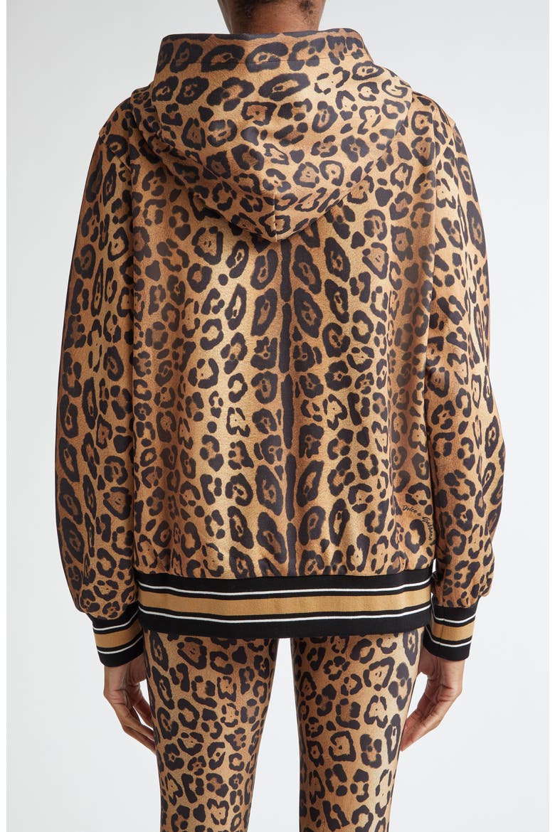Leopard Print Logo Bra Top, Alternate, color, LEOPARD