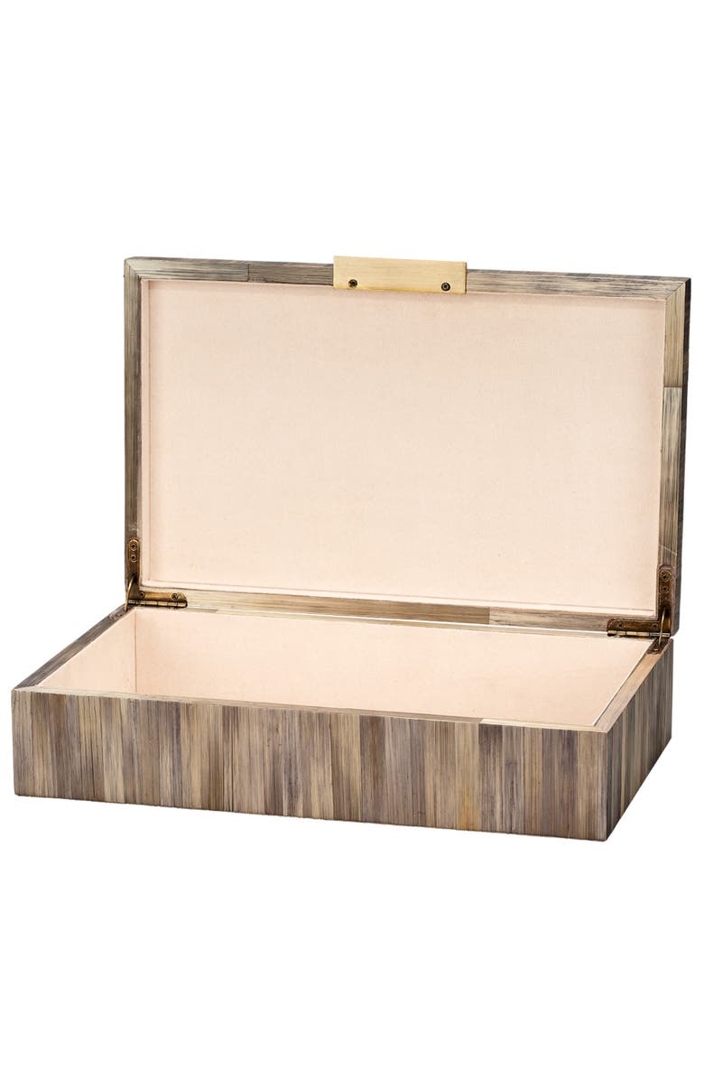 JAMIE YOUNG Palm Marquetry Decorative Box, Alternate, color, Grey