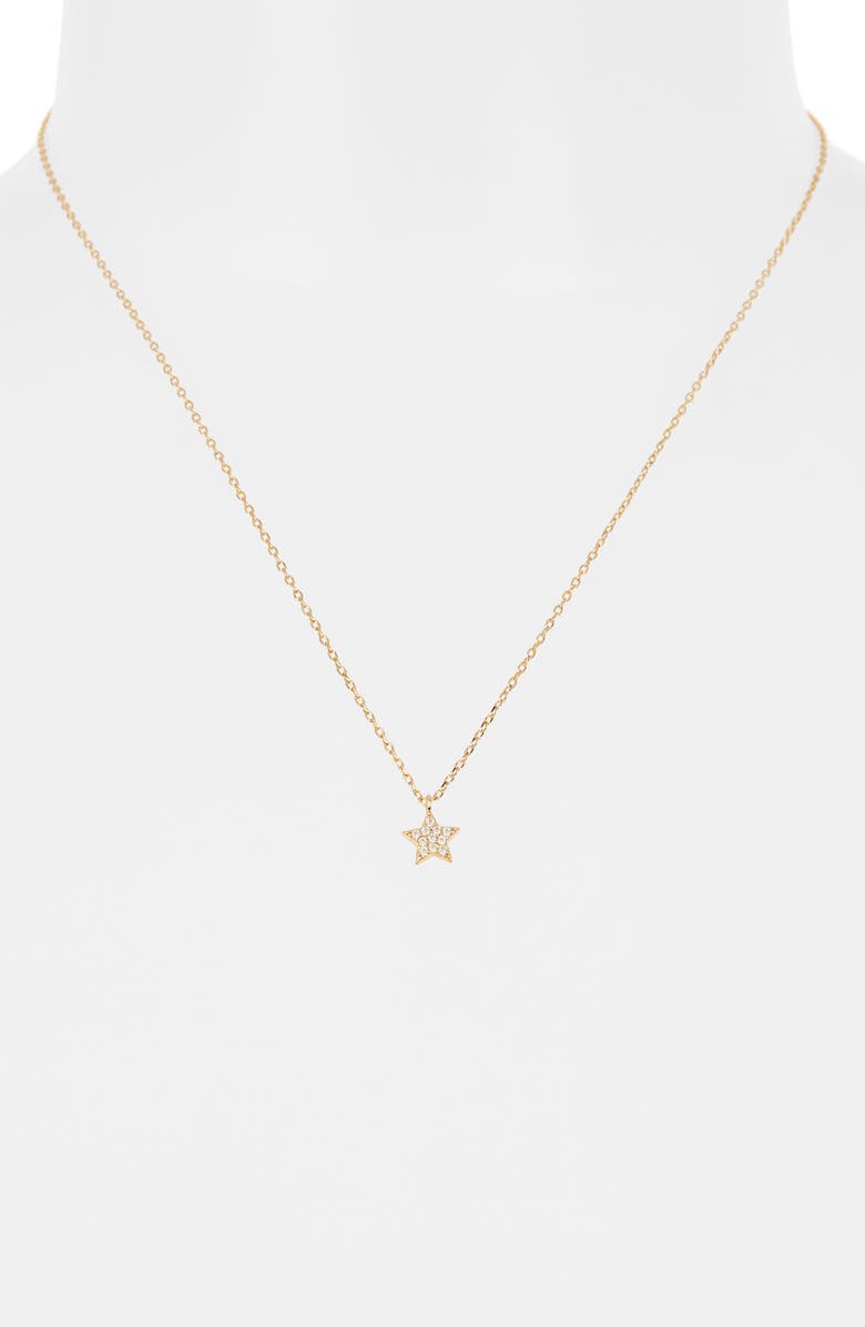 Argento Vivo Sterling Silver CZ Pavé Star Pendant Necklace, Alternate, color, Gold