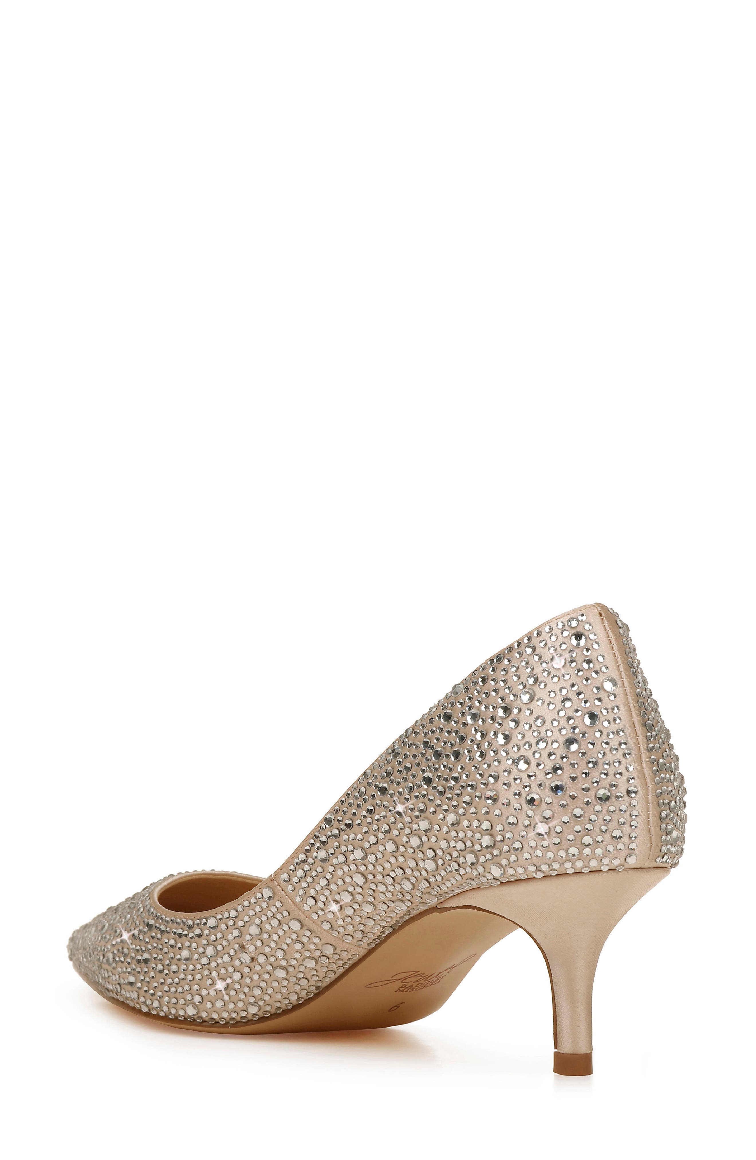 Frenchie Pointed Toe Pump, Alternate, color, CHAMPAGNE SATIN