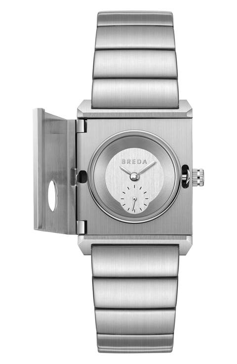 Pulse Locket Tank Bracelet Watch, 26mm x 30mm