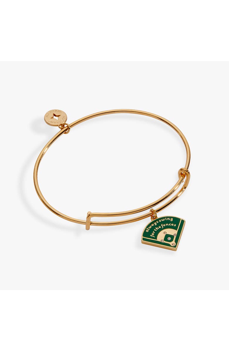 Alex and Ani "Always Swing for the Fences" Charm Bangle, Alternate, color, 
