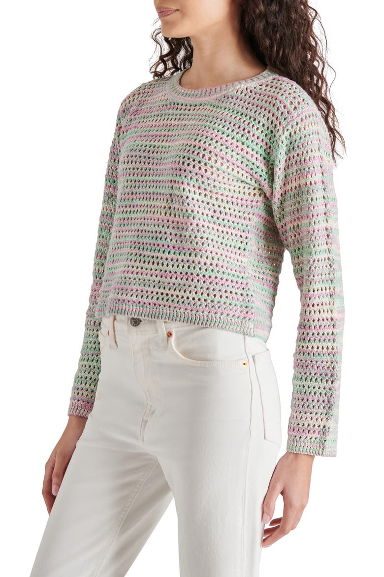 Delicia Open Stitch Sweater, Alternate, color, MULTI