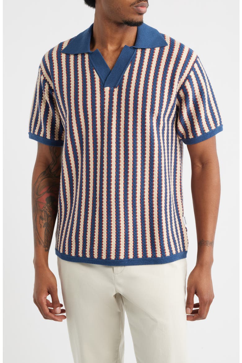 Strike a Match Stripe Polo, Main, color, BLUE