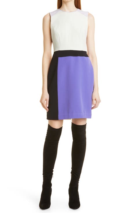 Colorblock Sleeveless Sheath Dress