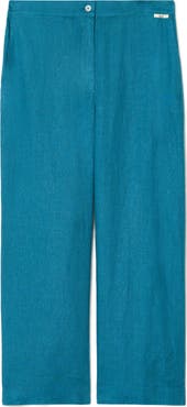 Marina Rinaldi Vorafo Linen Crop Wide Leg Pants