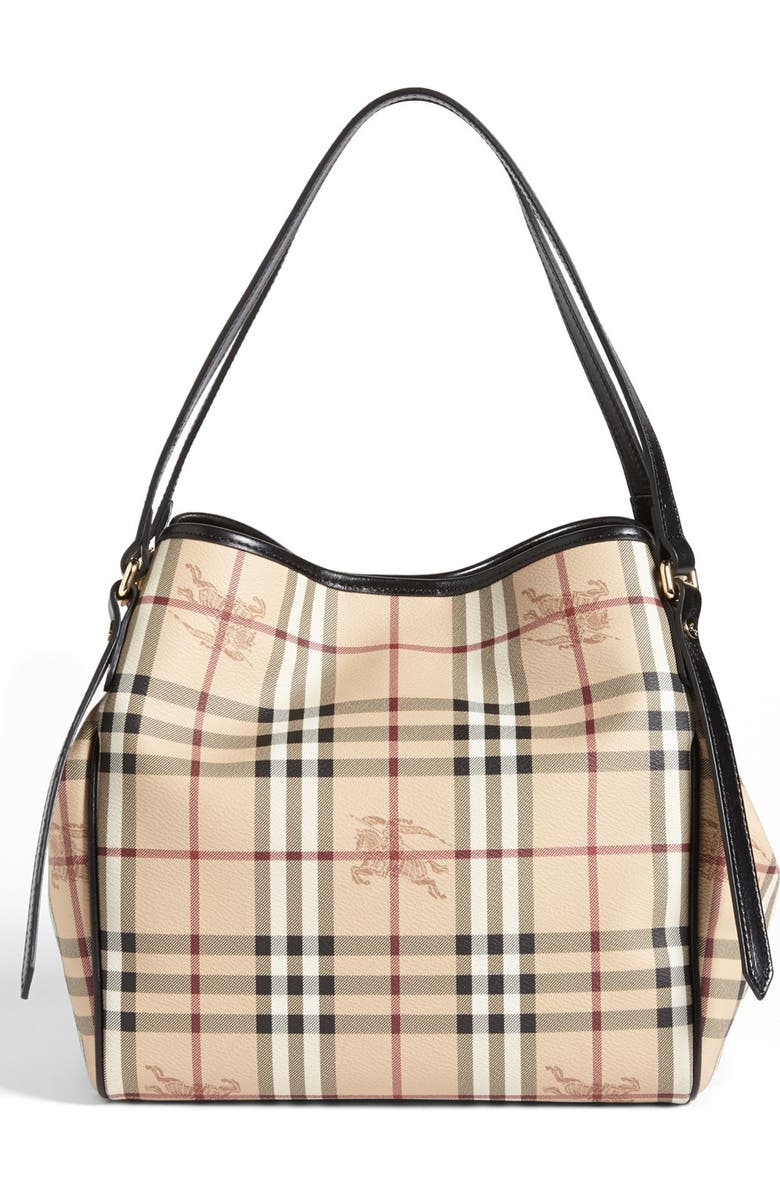 Burberry 'Haymarket Check - Small' Shoulder Tote, Main, color,