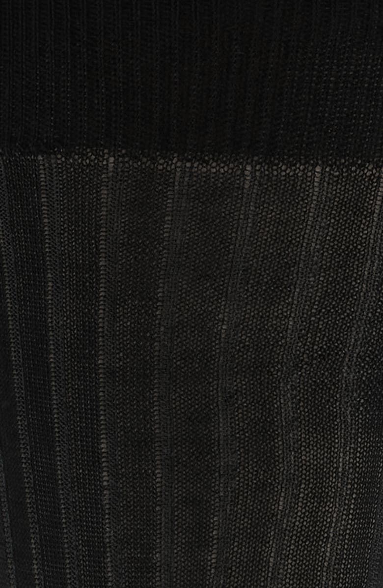 Canali Vanise Ribbed Cotton Dress Socks, Alternate, color,