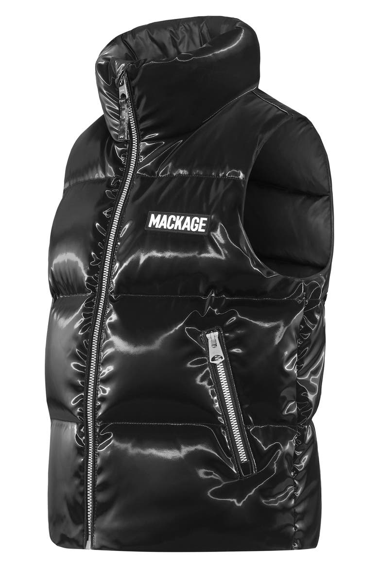Charlee-Glo Puffer Vest, Alternate, color, BLACK