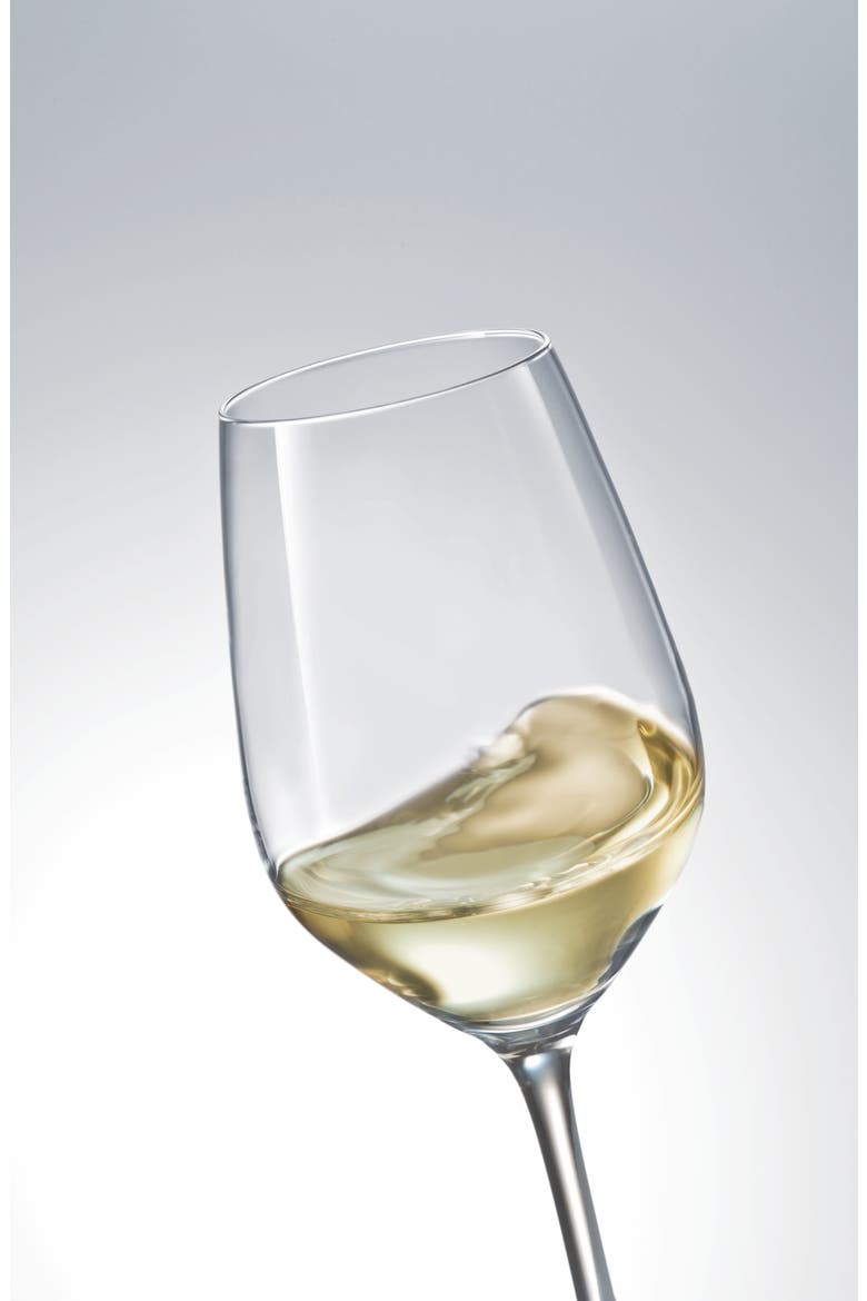 Forte Set of 8 White Wine Glasses, Alternate, color, CLEAR