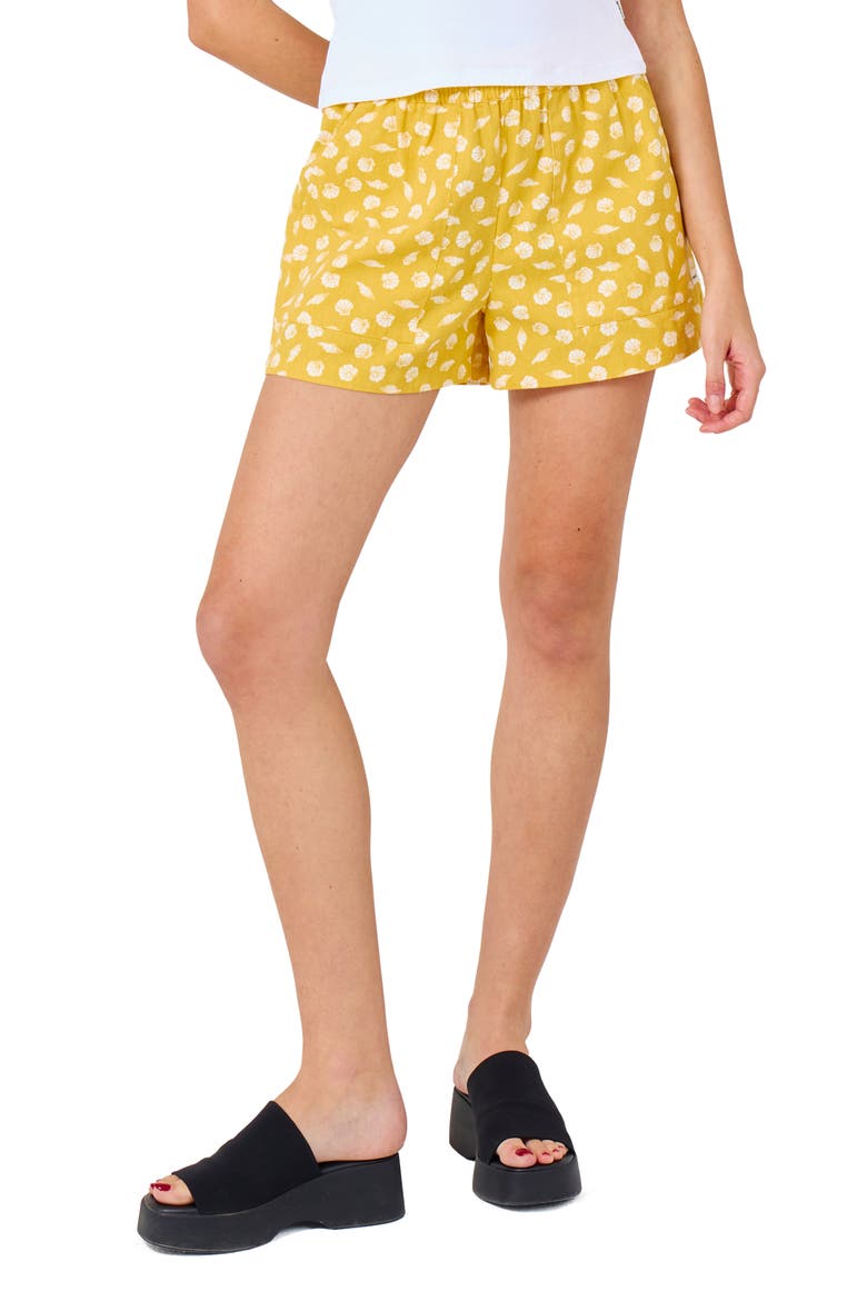 Wavy Days Shorts, Main, color, SAFFRON