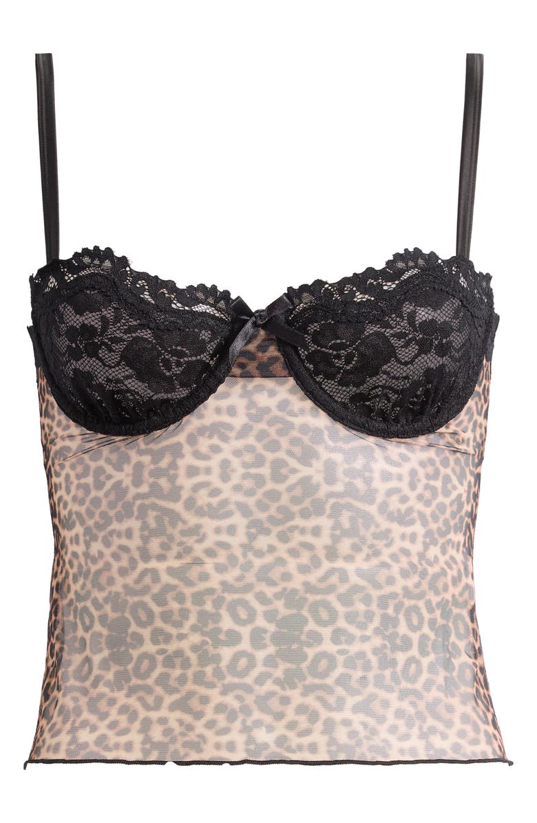 Kat The Label Alix Underwire Camisole, Alternate, color, Leopard