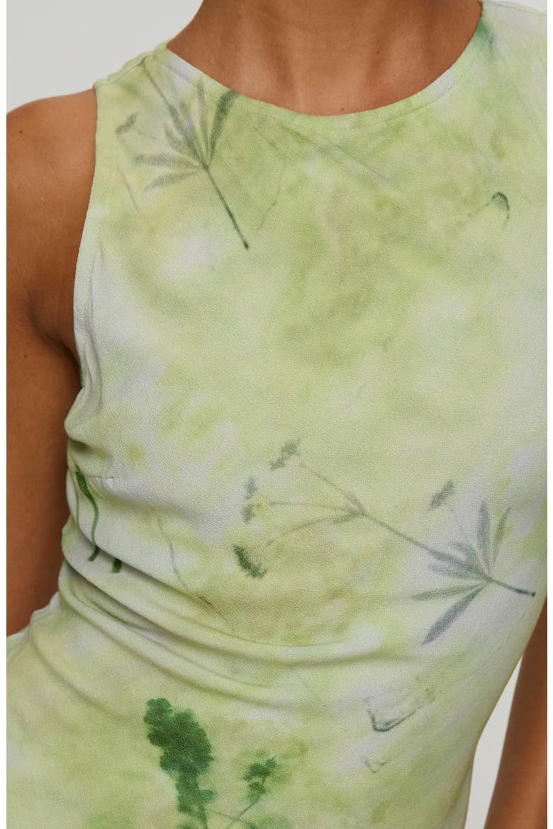 Floral Sleeveless Minidress, Alternate, color, GREEN
