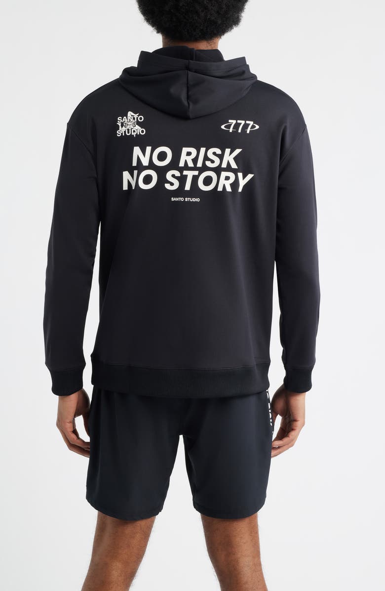 SANTO STUDIO Tempo No Risk Comfort Graphic Hoodie, Alternate, color, Black