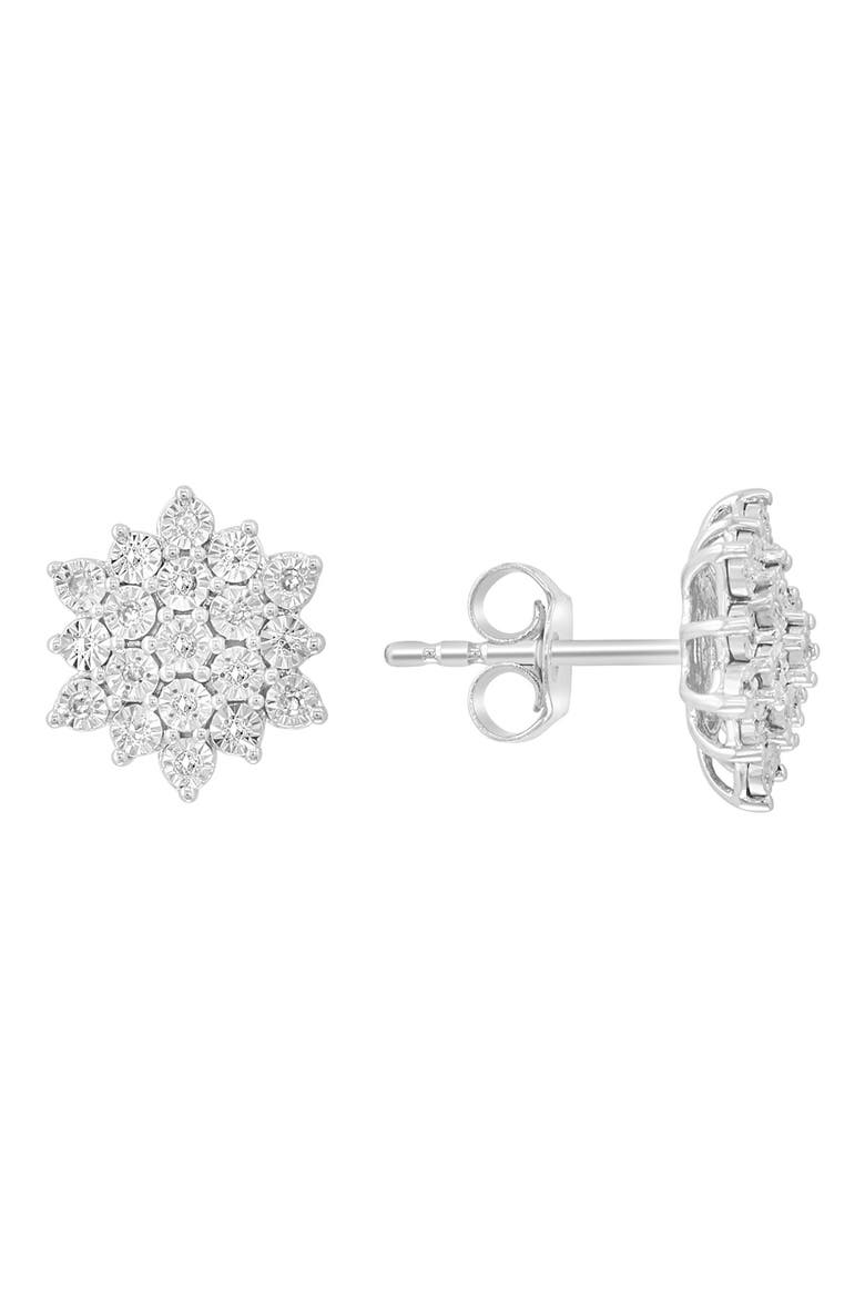 Diamond Earrings, Main, color, SILVER/ DIAMOND