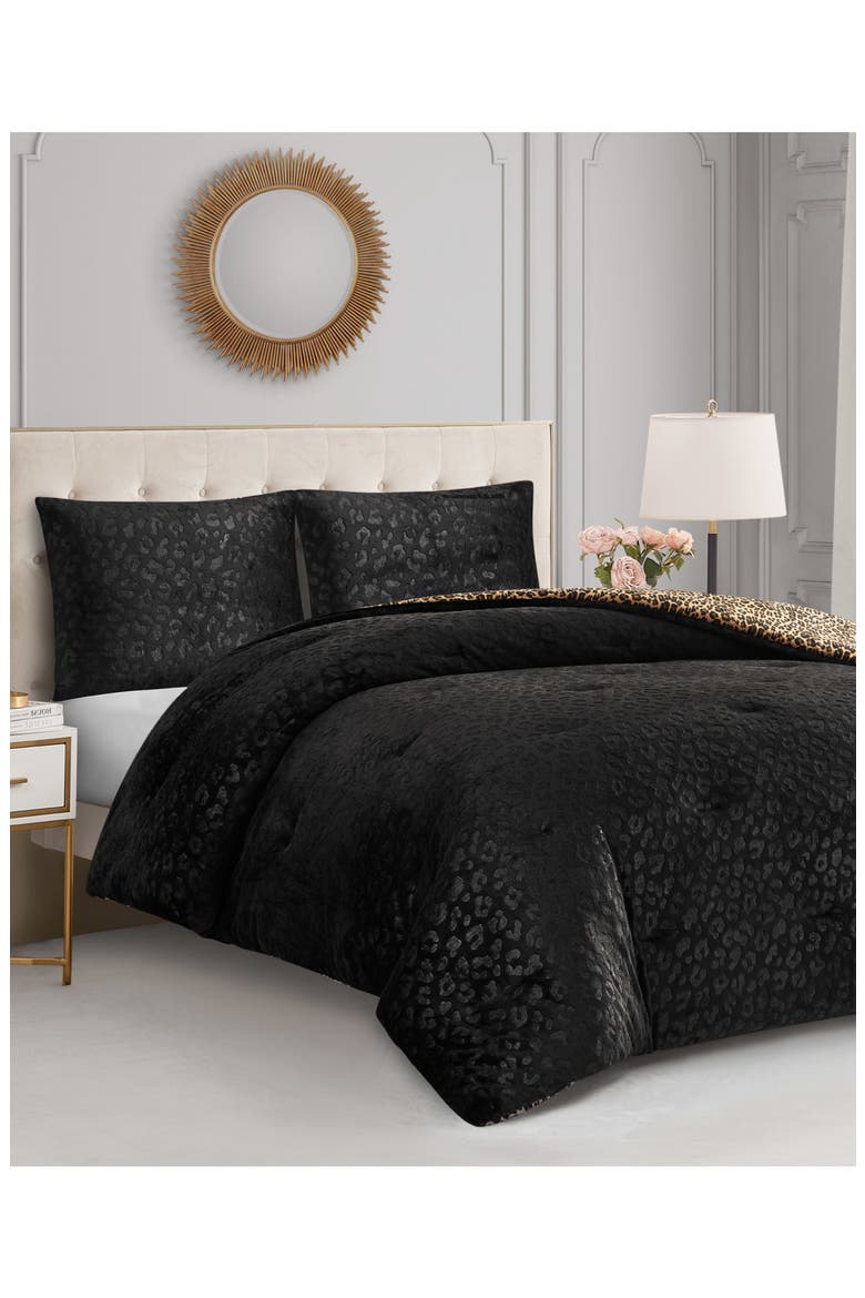 Reversible Animal Print Comforter Set, Alternate, color, LEOPARD