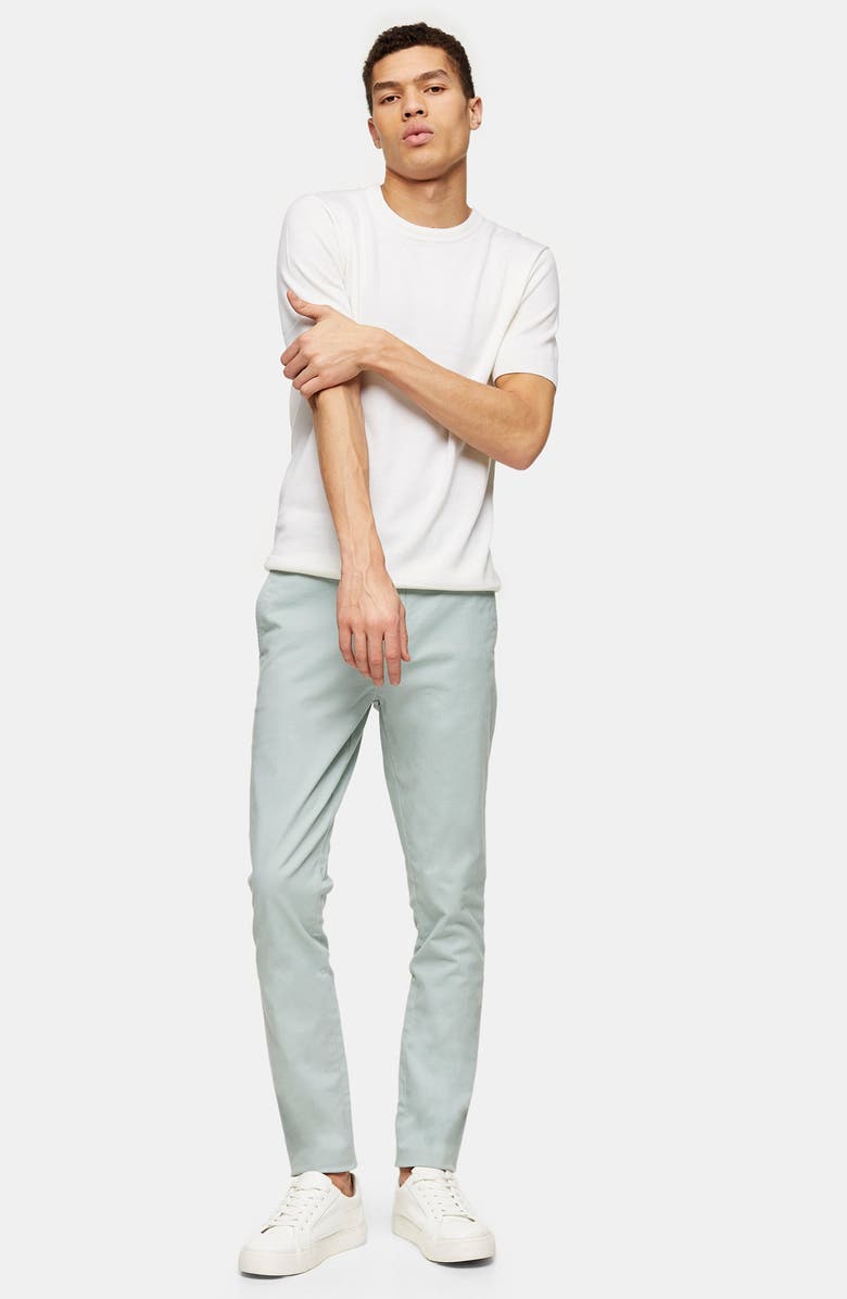 Topman Stretch Skinny Fit Chinos, Alternate, color, 