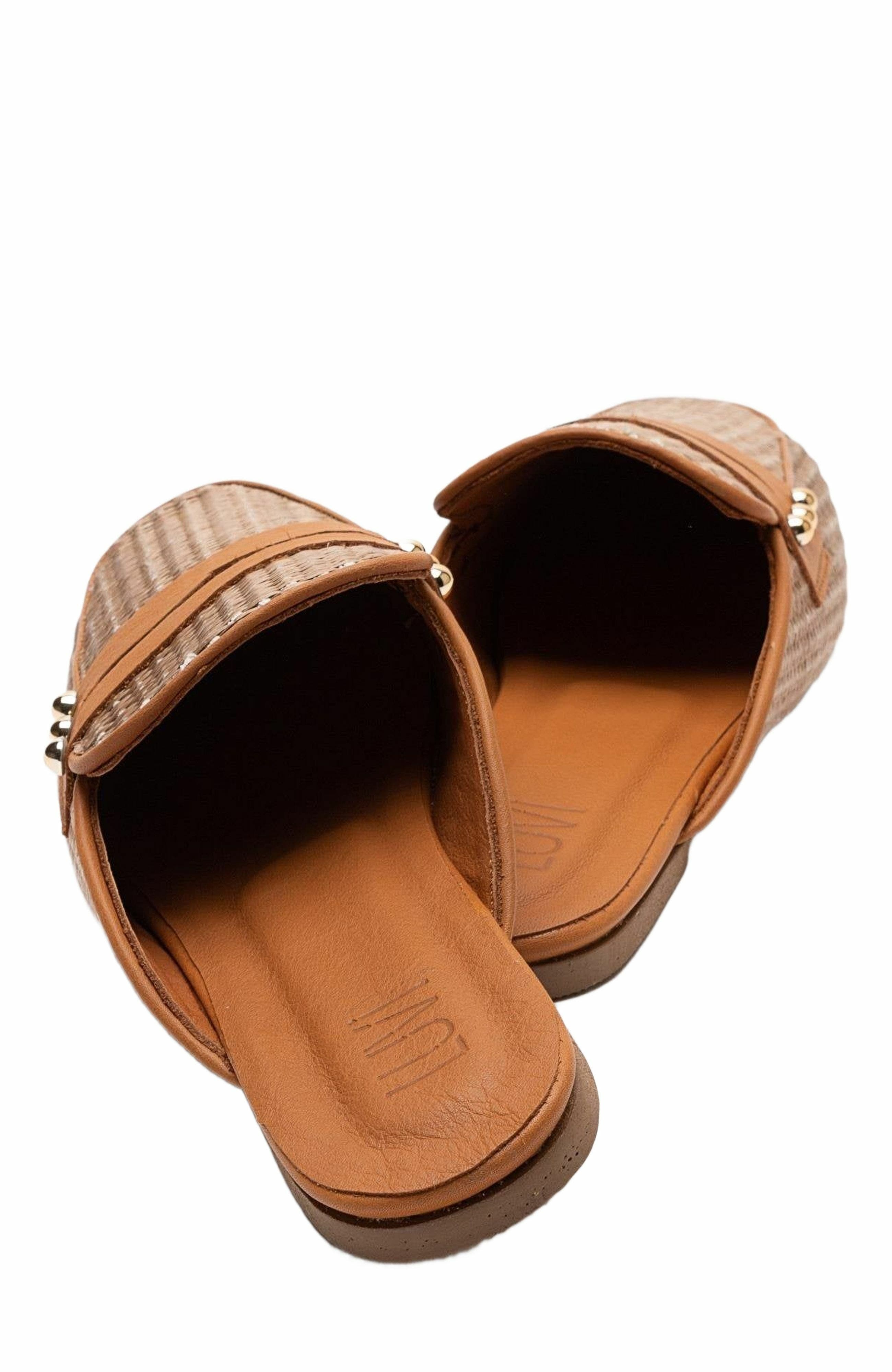 Forever & Always Shoes Patrizia Leather Mule, Alternate, color, Brown Leather