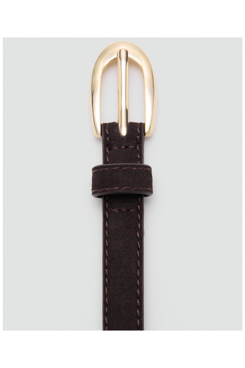 Thin Suede Belt, Alternate, color, CHOCOLATE