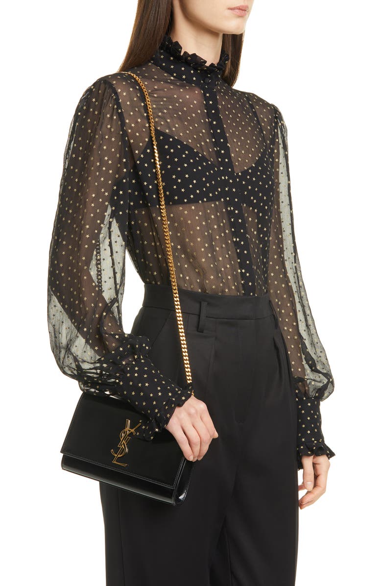 Saint Laurent Small Kate Leather Crossbody Bag, Alternate, color,