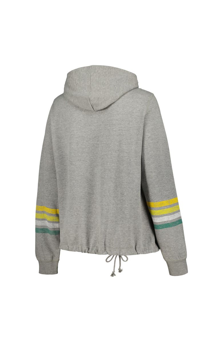 '47 Women's '47 Heather Gray Green Bay Packers Plus Size Upland Bennett Pullover Hoodie, Alternate, color,