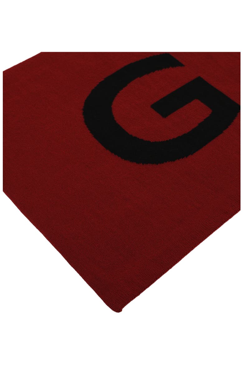 4G Reversible Wool Scarf, Alternate, color, RED BLACK