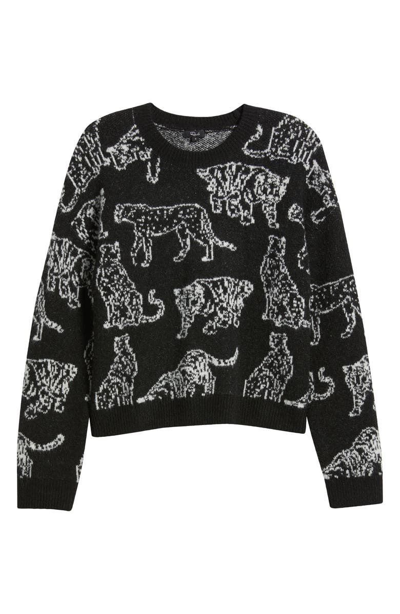 Rails Perci Intarsia Wildcat Crewneck Sweater, Alternate, color,