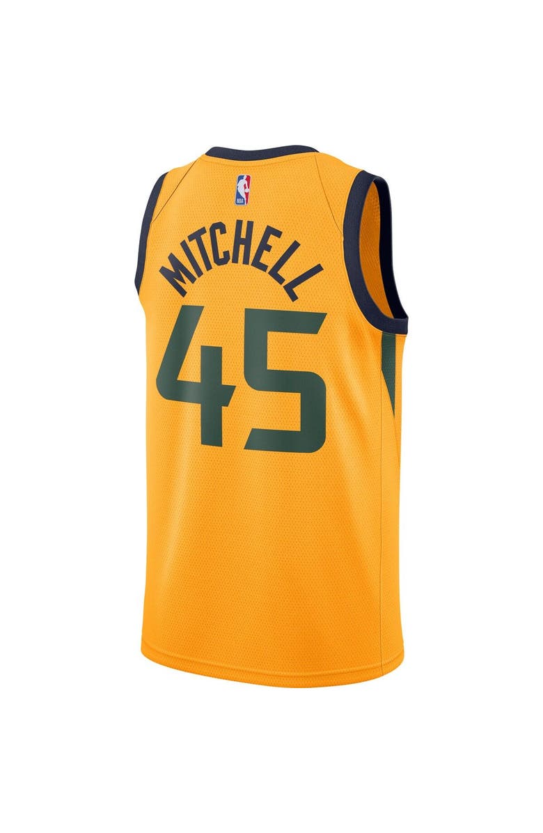Jordan Brand Men's Jordan Brand Donovan Mitchell Gold Utah Jazz 2020/21 Swingman Jersey - Statement Edition, Alternate, color,