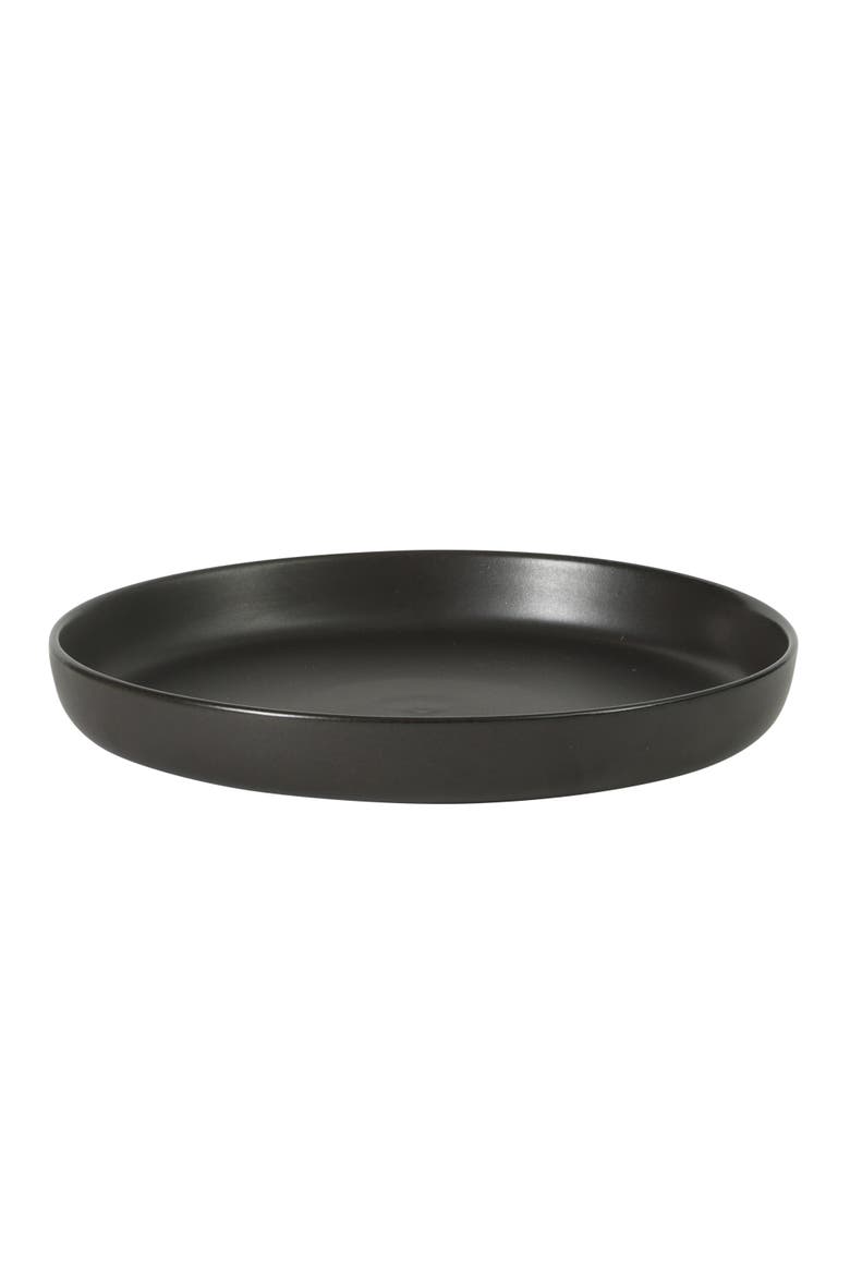 Bayou Moon 16-Piece Matte Reactive Glaze Stoneware Dinnerware Set, Alternate, color, Matte Black