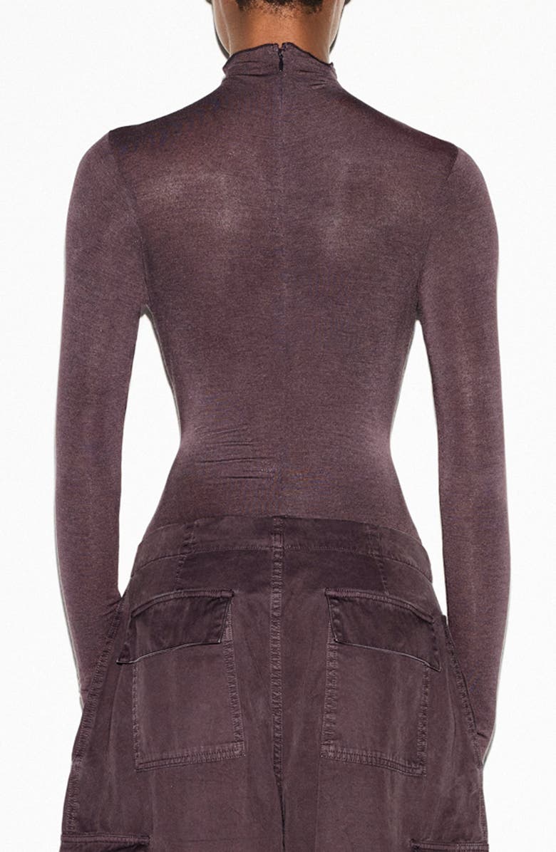 SKIMS Long Sleeve Turtleneck Bodysuit, Alternate, color, Phoenix