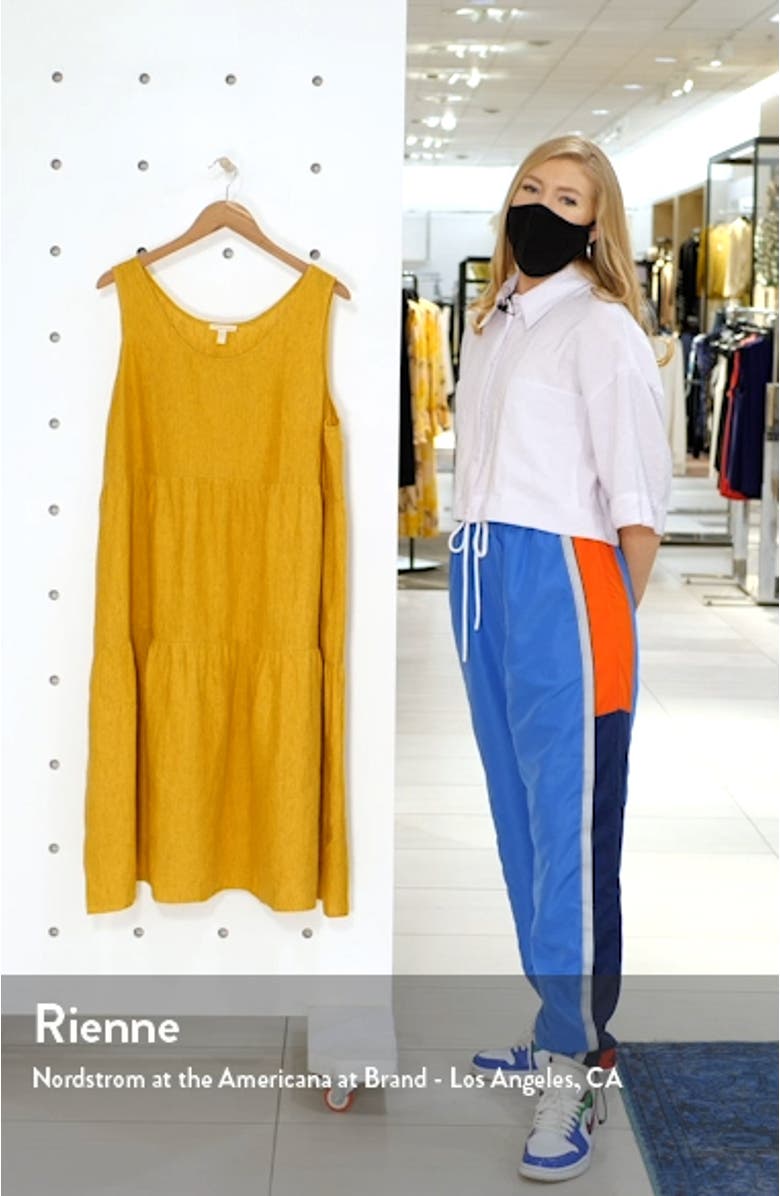 Tiered Organic Linen Dress, sales video thumbnail