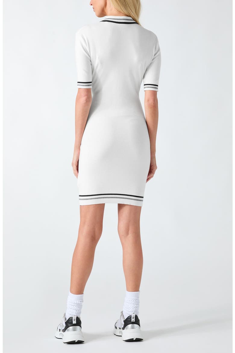 Jasmine Polo Sweater Minidress, Alternate, color, WHITE