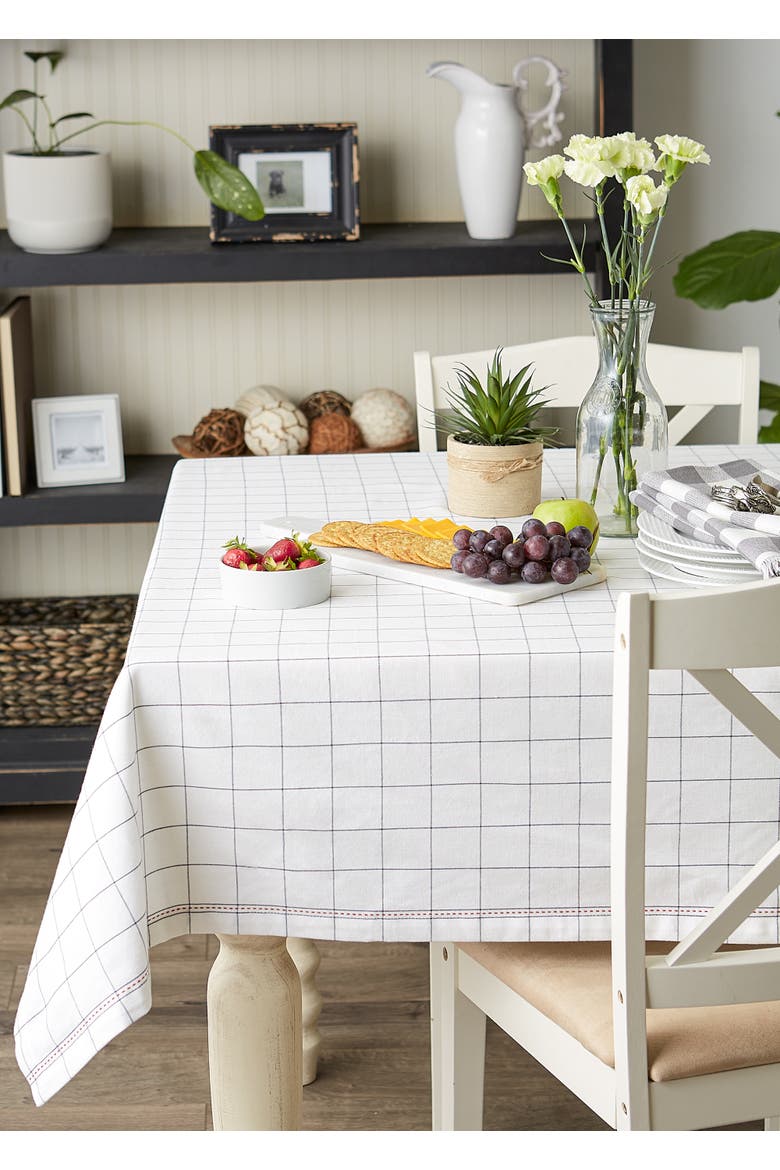 Kitchen Windowpane Tablecloth 60x84, Alternate, color, Windowpane