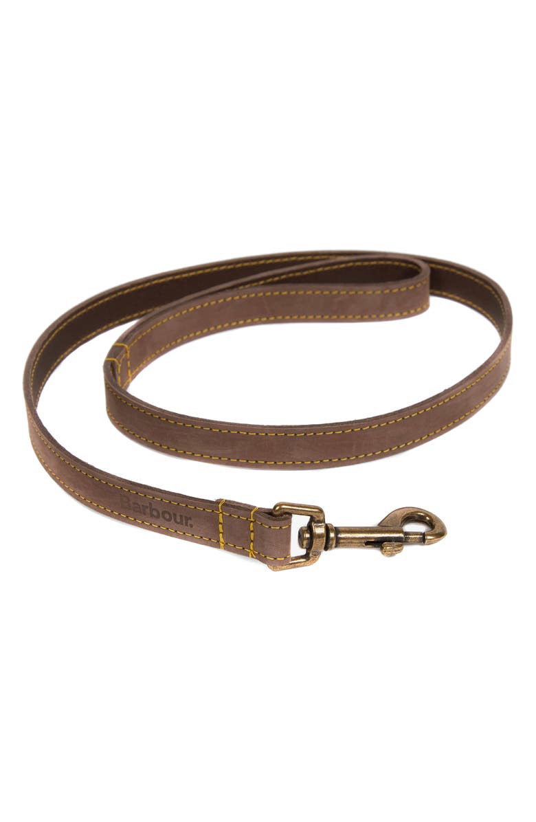 Barbour Leather Dog Leash, Main, color, Classic Tartan
